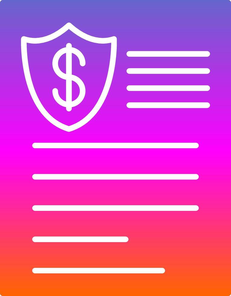 Insurance Glyph Gradient Icon vector