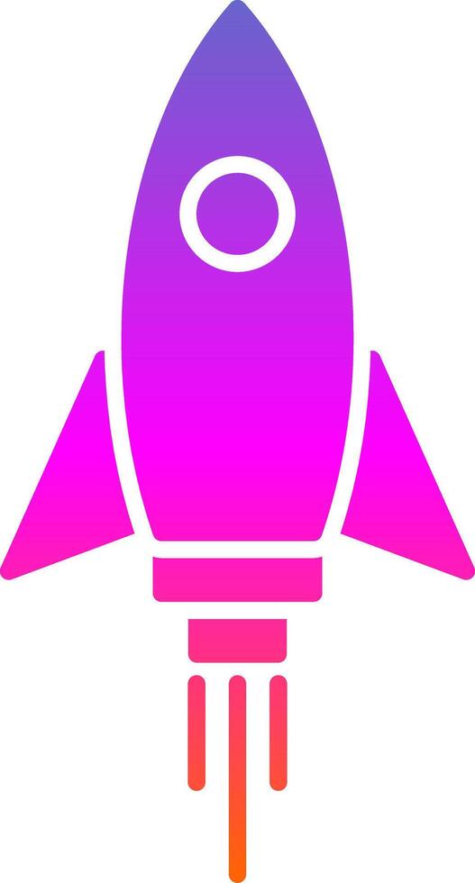 Rocket Glyph Gradient Icon vector