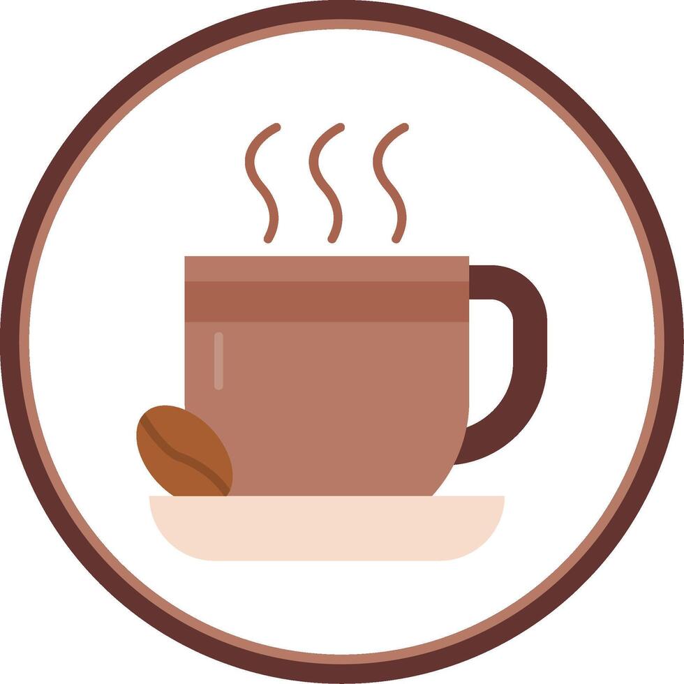 café plano circulo uni icono vector