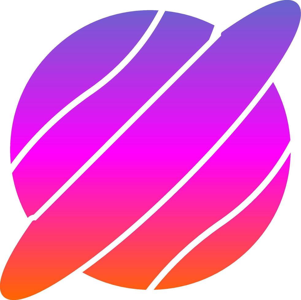 Planet Glyph Gradient Icon vector