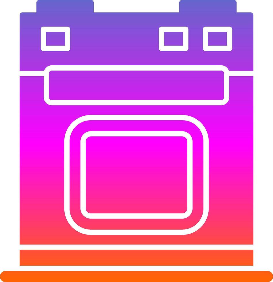 Electric Stove Glyph Gradient Icon vector