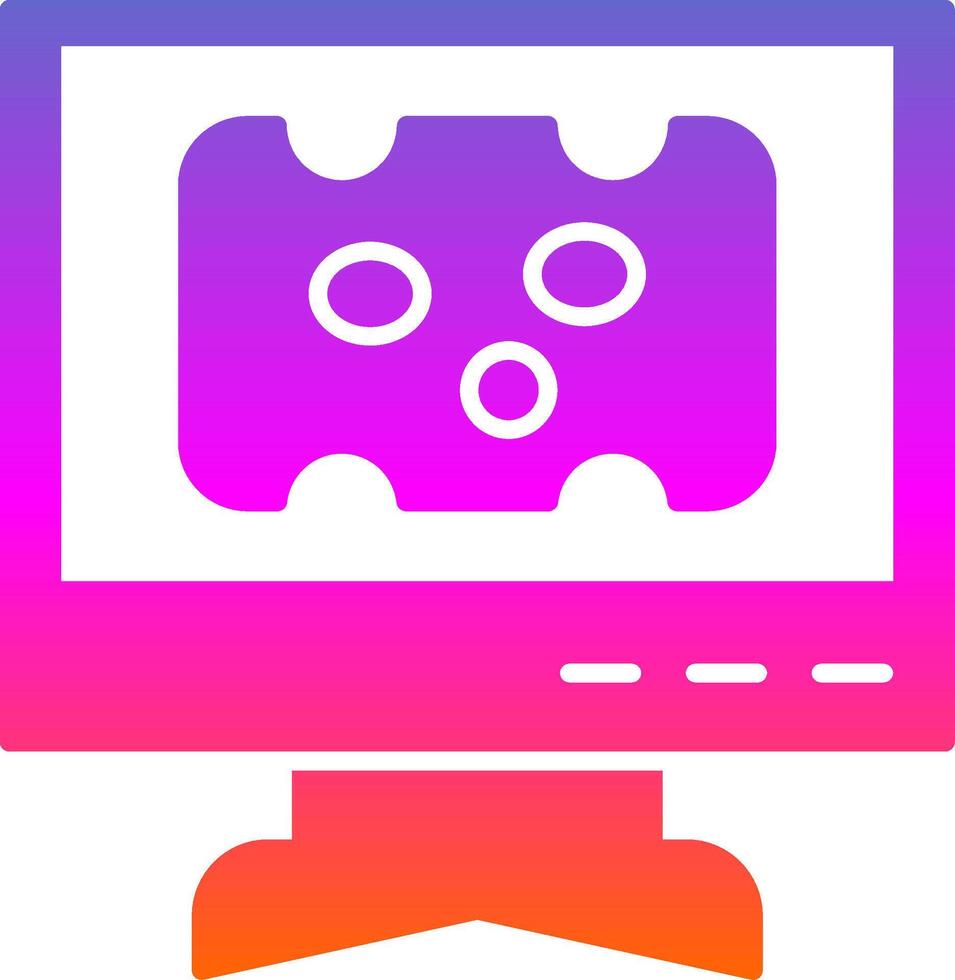 Asteroid Glyph Gradient Icon vector