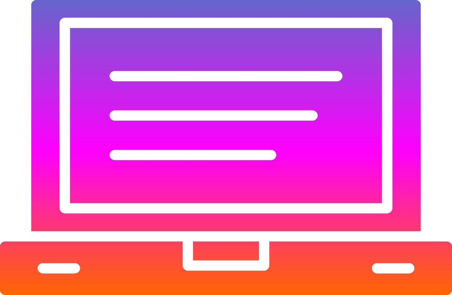 Laptop Glyph Gradient Icon vector