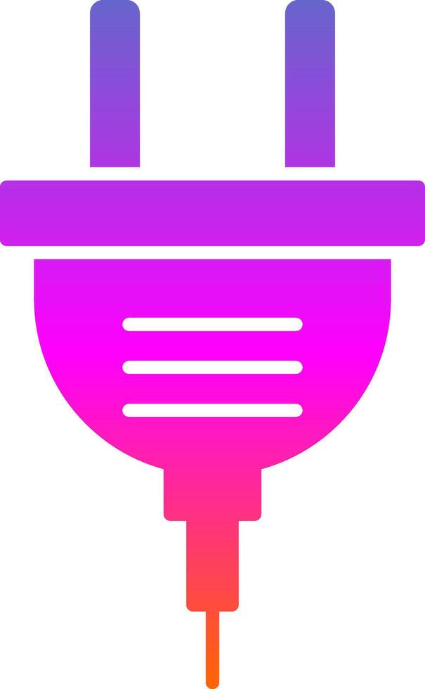 Power Plug Glyph Gradient Icon vector