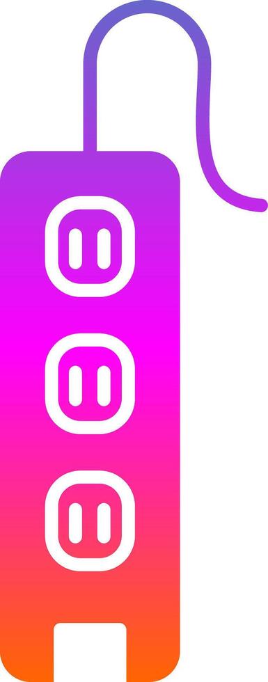 Power Strip Glyph Gradient Icon vector