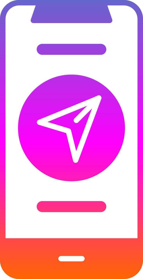 Navigator Glyph Gradient Icon vector