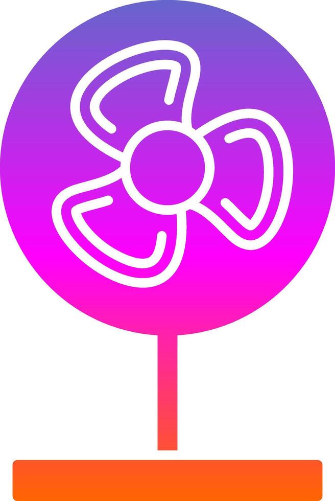 Fan Glyph Gradient Icon vector