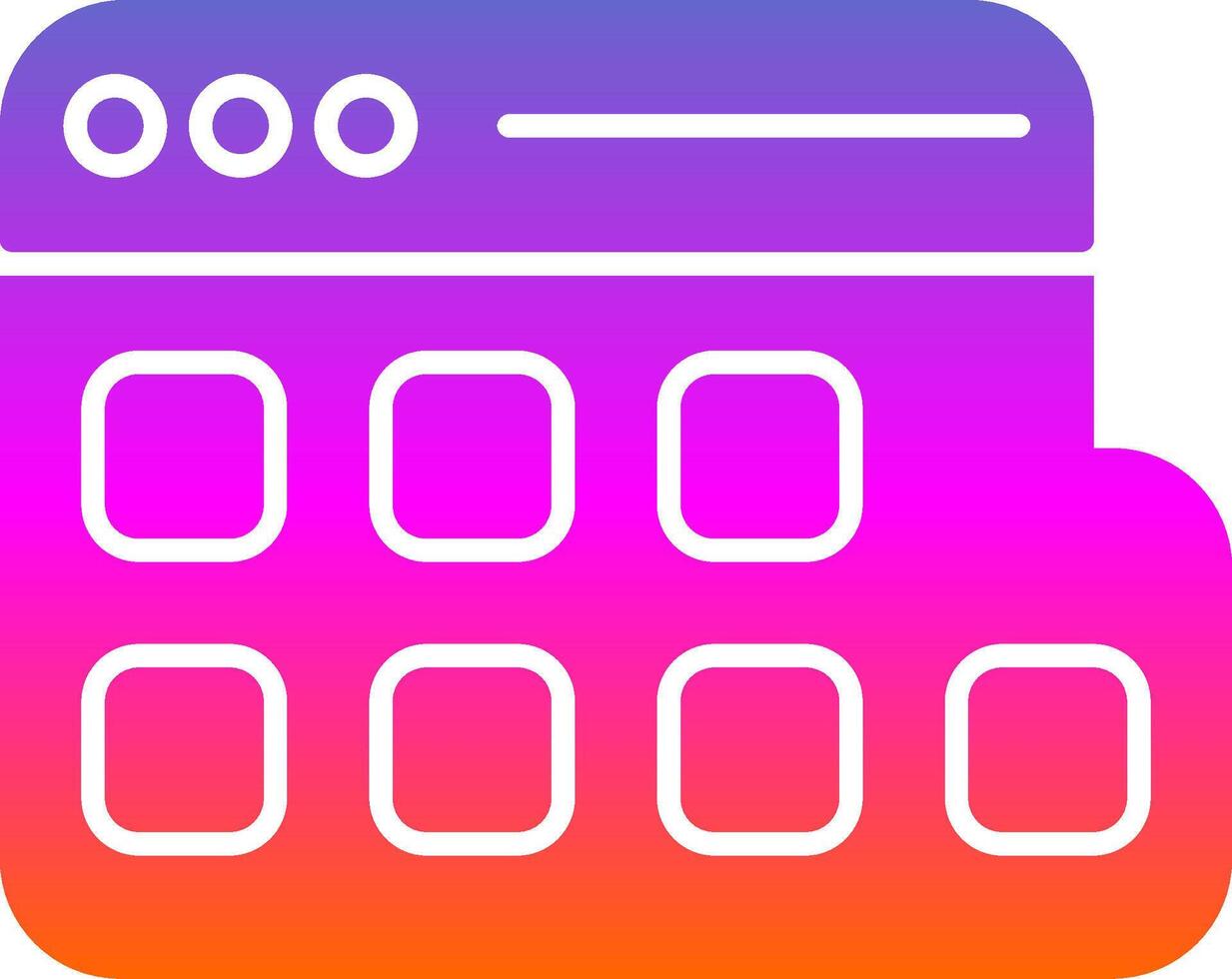 Browser Glyph Gradient Icon vector