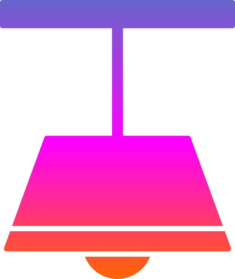 Ceiling Lamp Glyph Gradient Icon vector