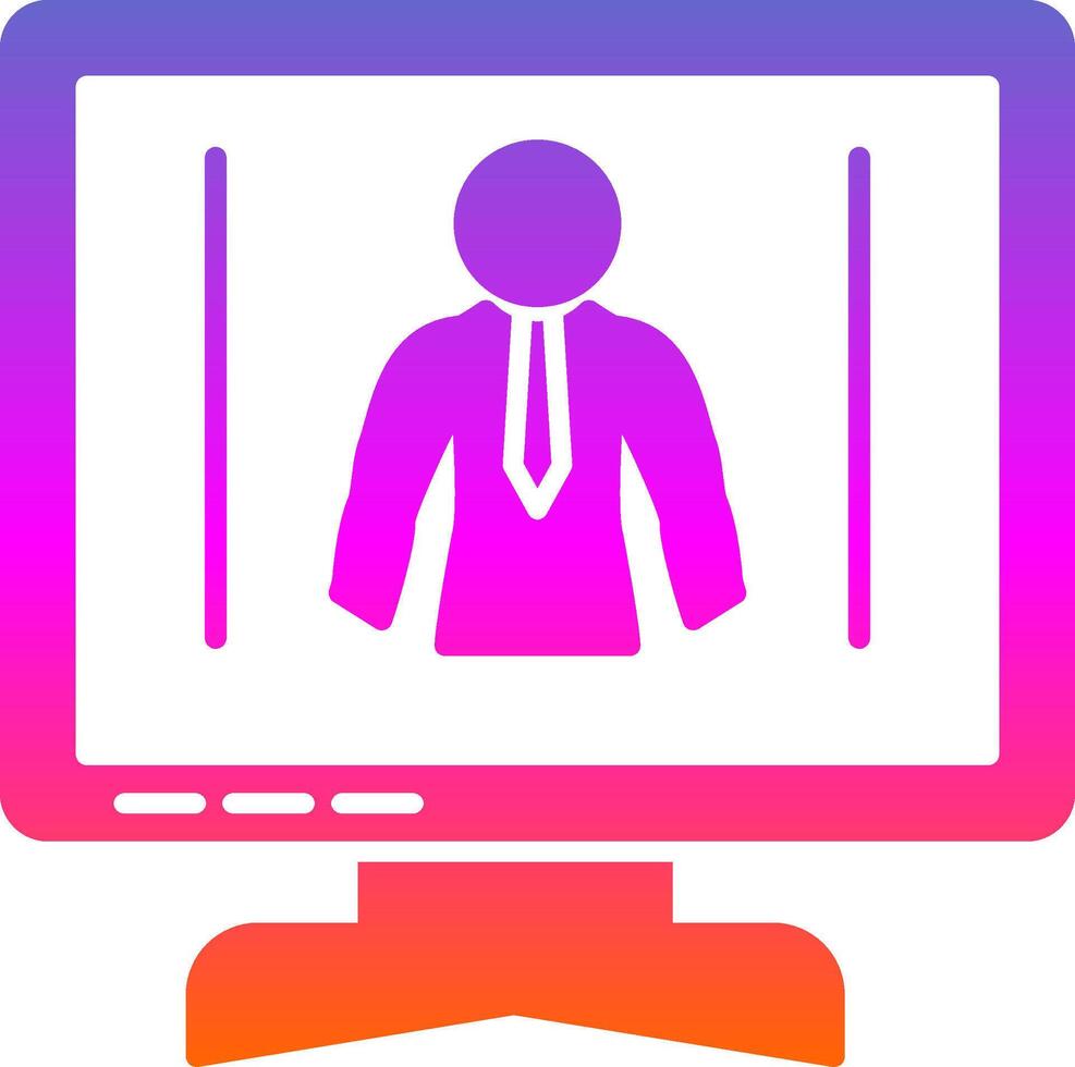 Business People Glyph Gradient Icon vector