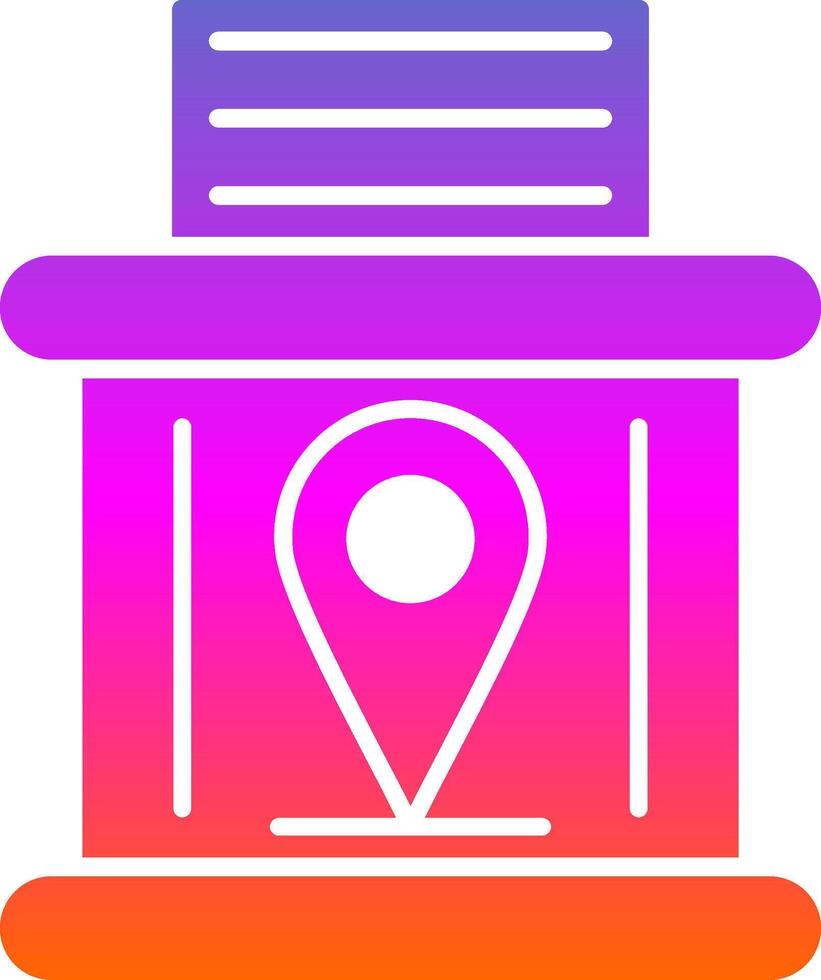 Telephone Booth Glyph Gradient Icon vector
