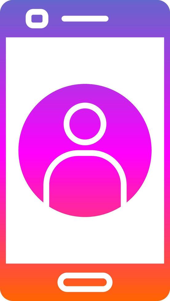 User Glyph Gradient Icon vector