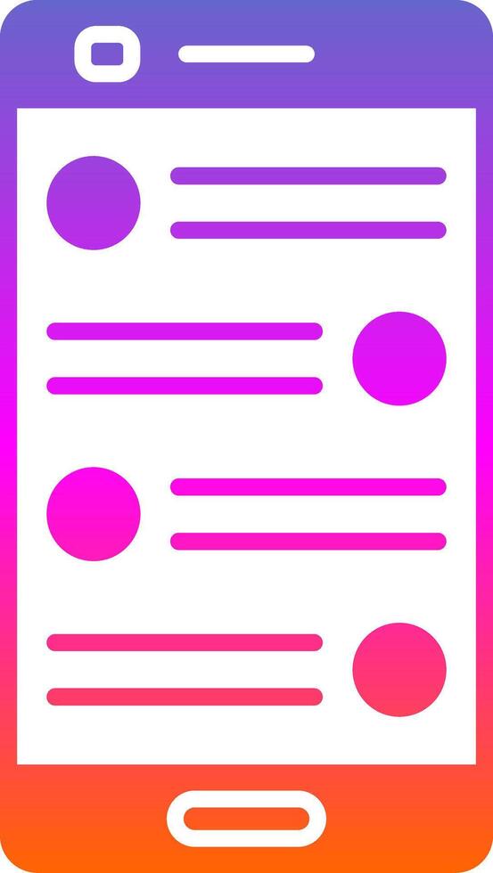 Chat Glyph Gradient Icon vector