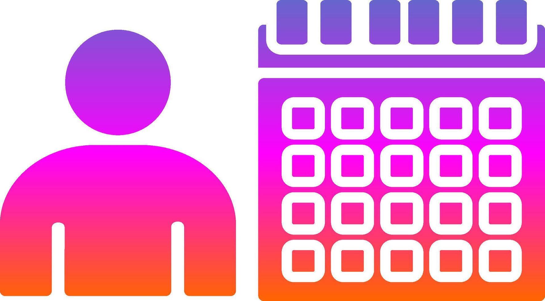 Time Management Glyph Gradient Icon vector