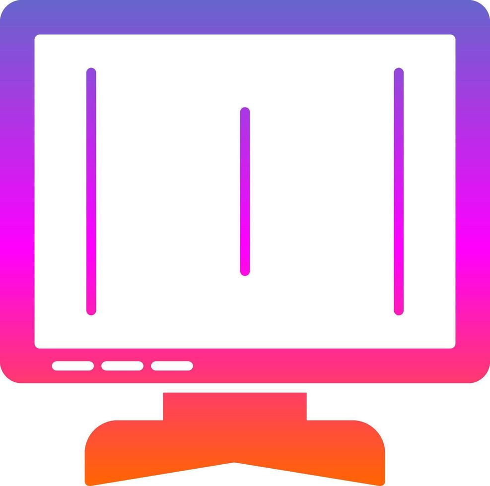 Monitor Glyph Gradient Icon vector