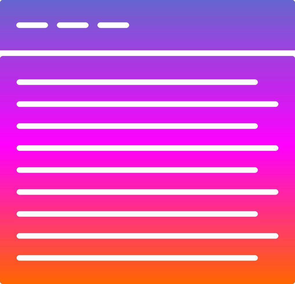 Web Glyph Gradient Icon vector
