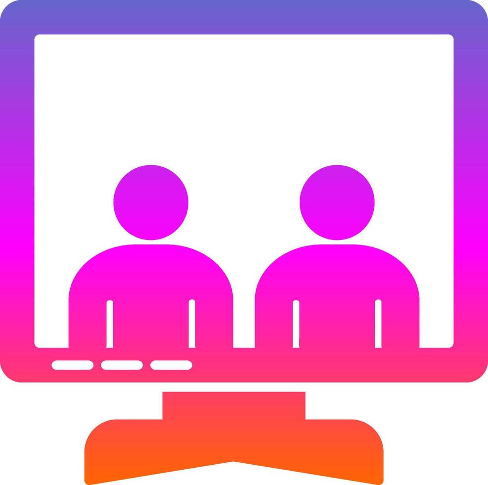 Business People Glyph Gradient Icon vector