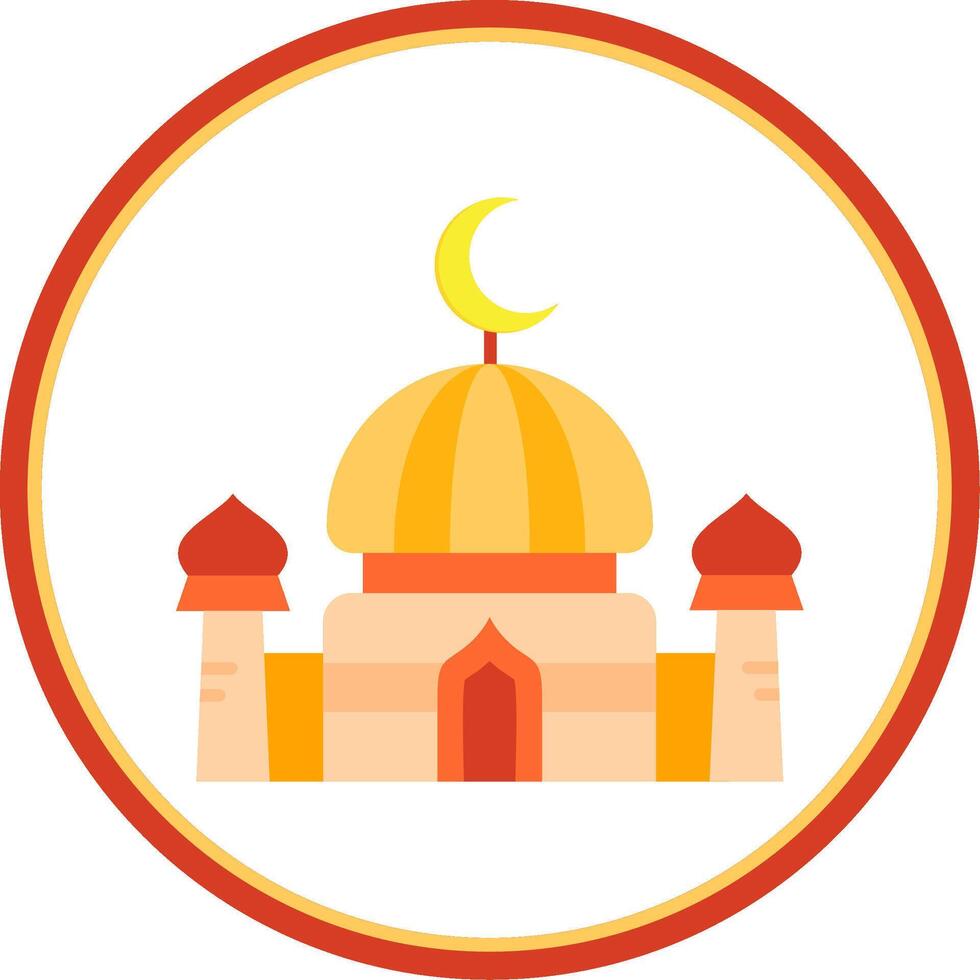 Dome Flat Circle Uni Icon vector