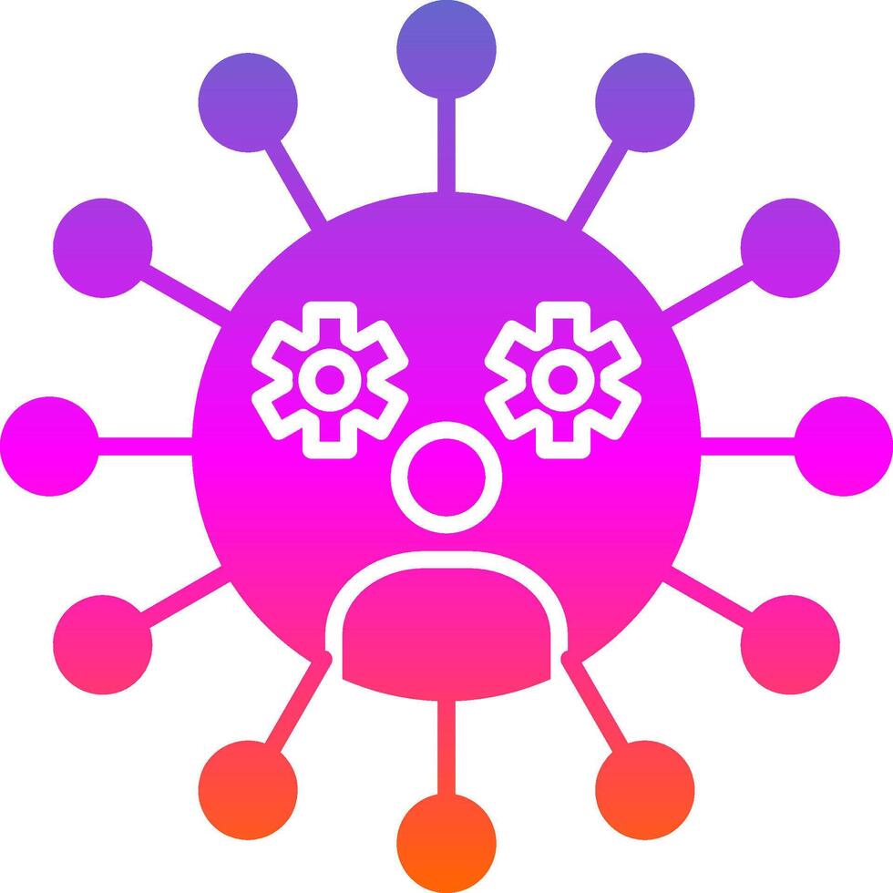 Social Network Glyph Gradient Icon vector