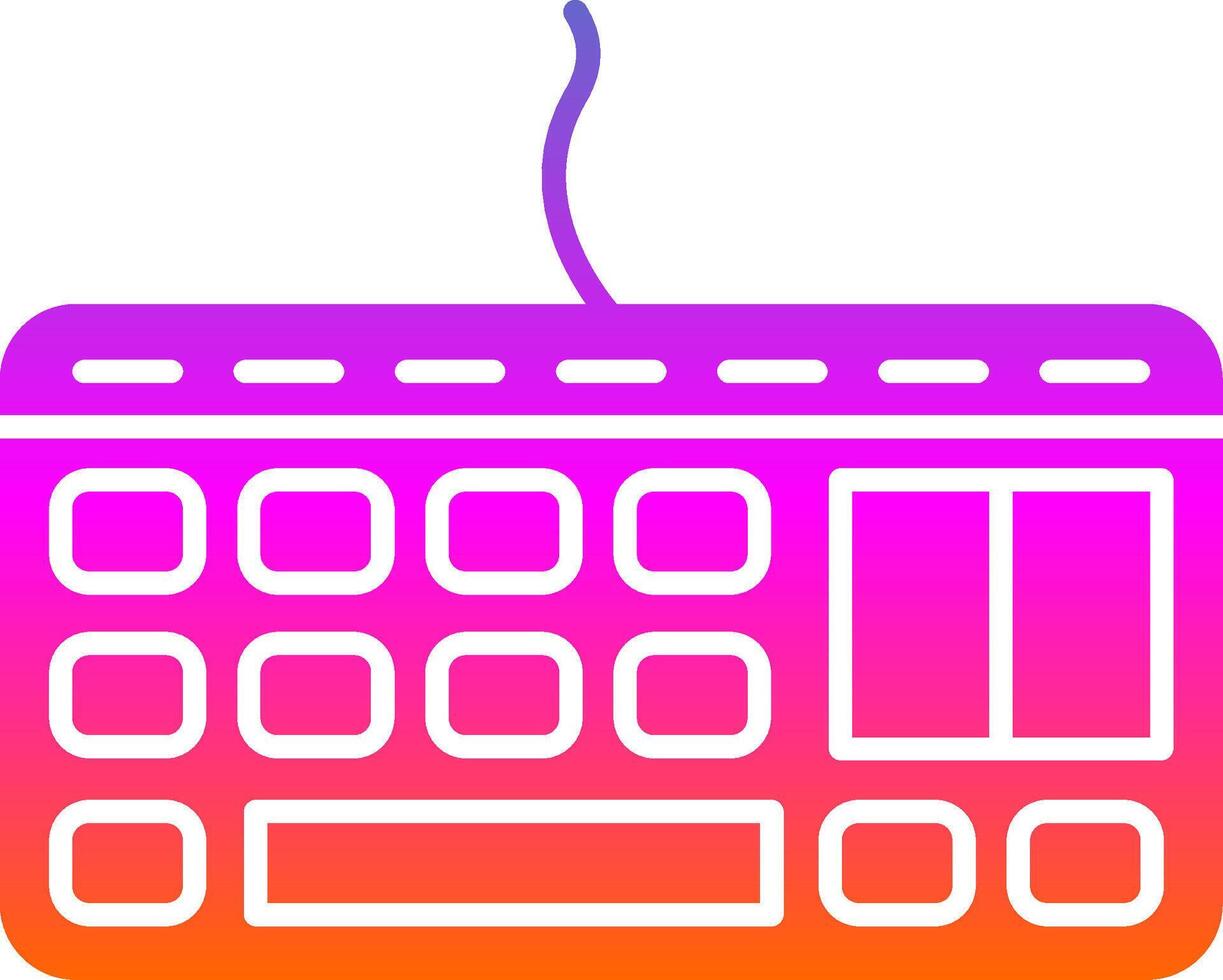 keyboard Glyph Gradient Icon vector