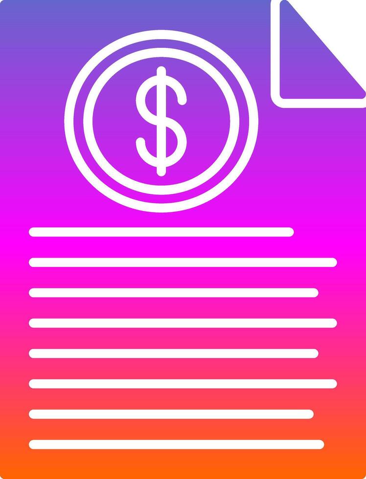 Budget Glyph Gradient Icon vector