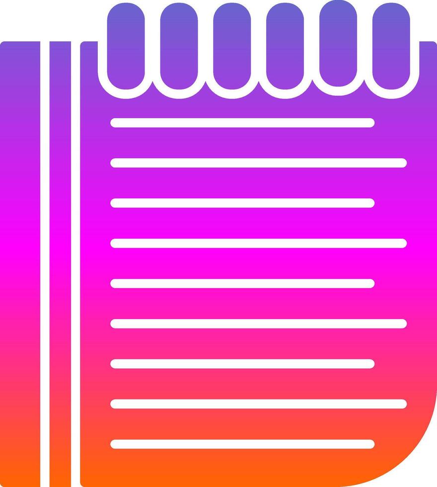 Notes Glyph Gradient Icon vector