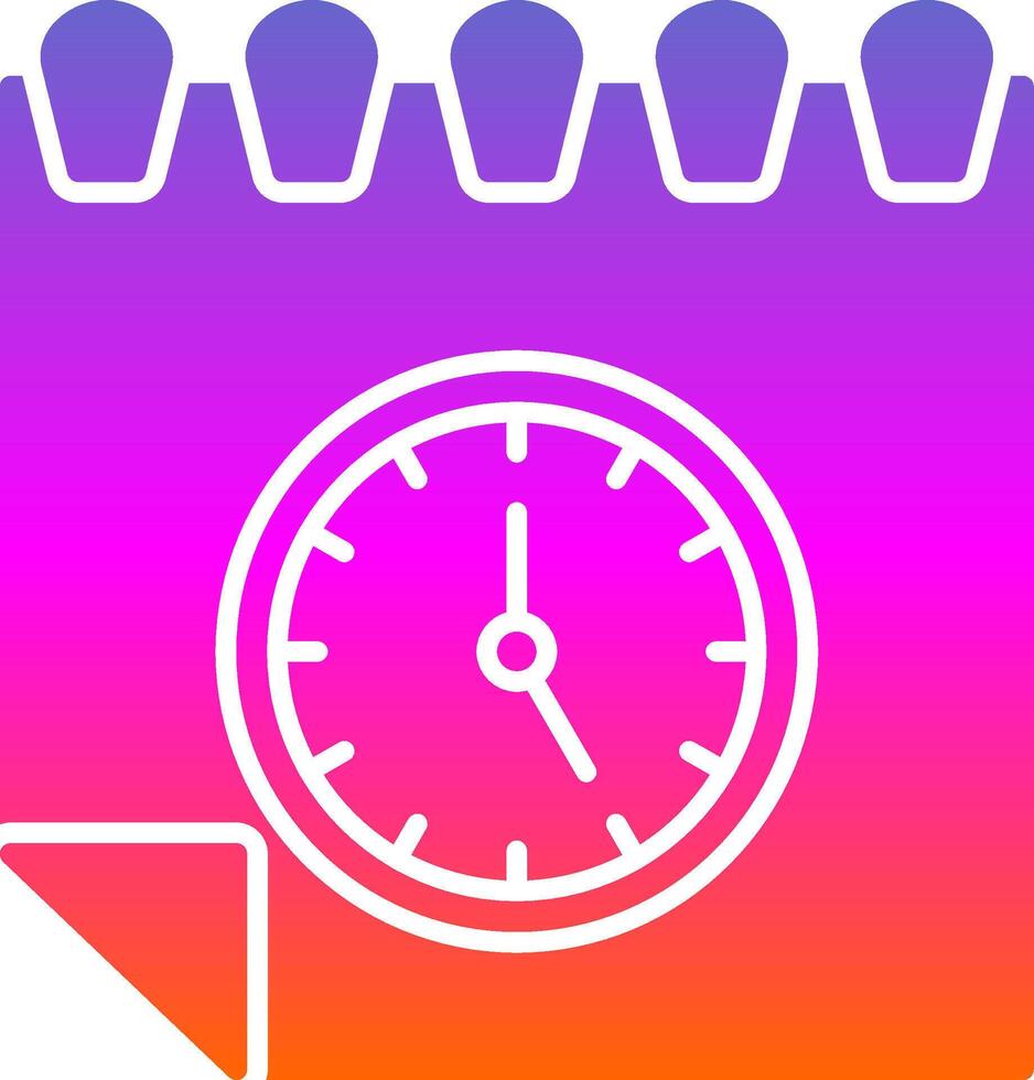 Calendar Glyph Gradient Icon vector