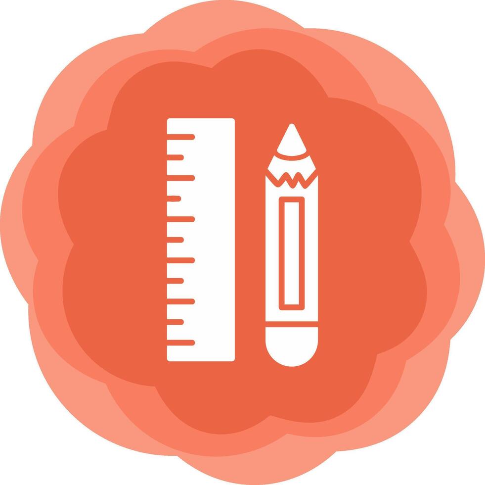 Pencil And Ruler Vector Icon