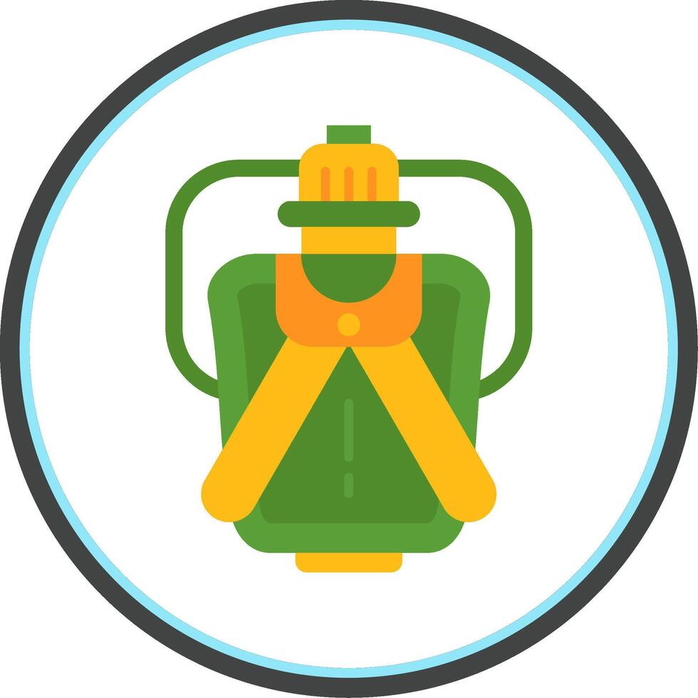 Canteen Flat Circle Uni Icon vector