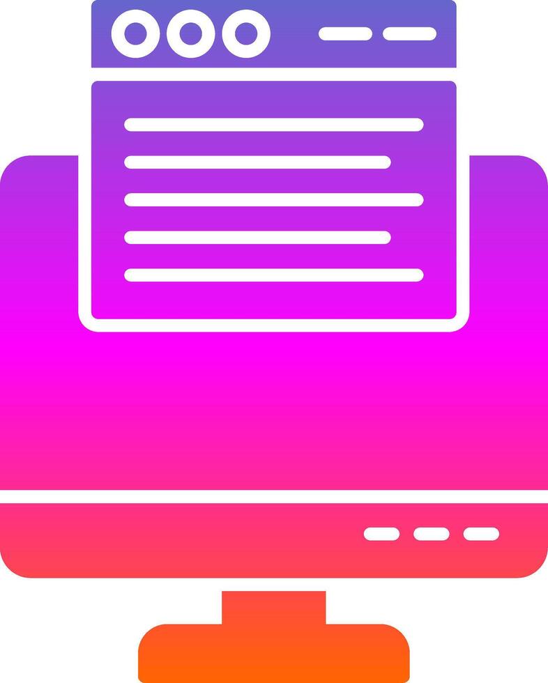 Browser Glyph Gradient Icon vector