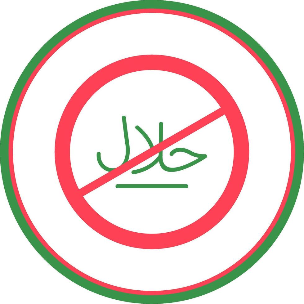 No Flat Circle Uni Icon vector