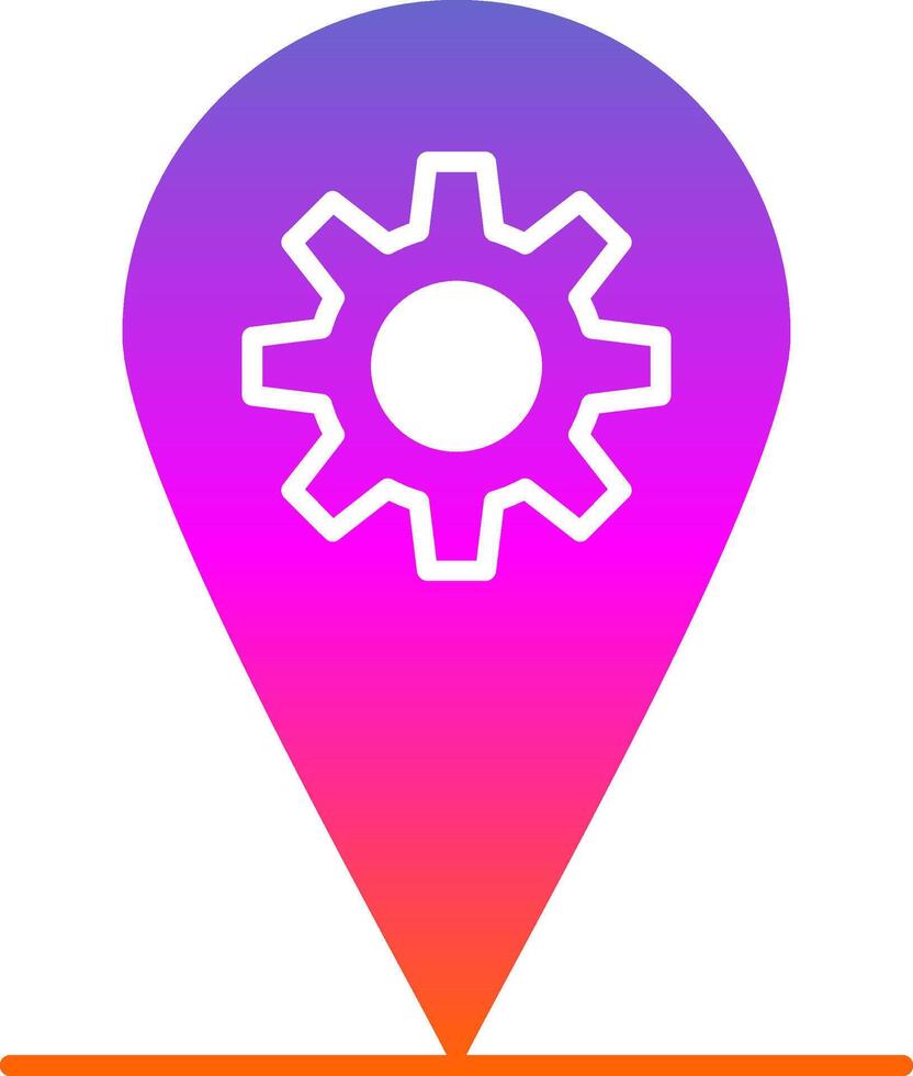 Localization Glyph Gradient Icon vector