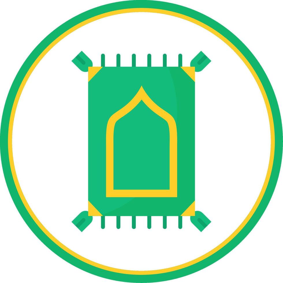 Prayer mate Flat Circle Uni Icon vector