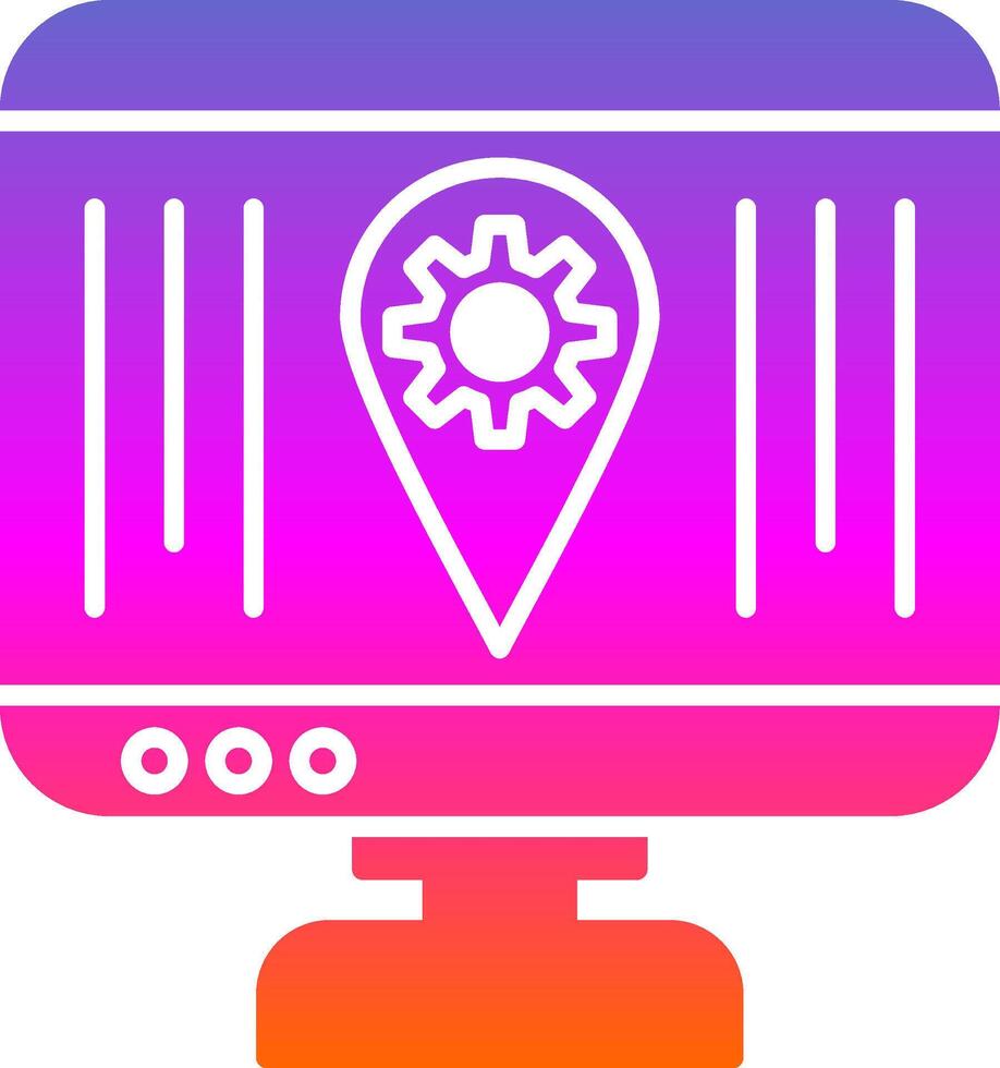 Localization Glyph Gradient Icon vector
