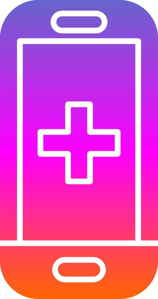 Health Glyph Gradient Icon vector
