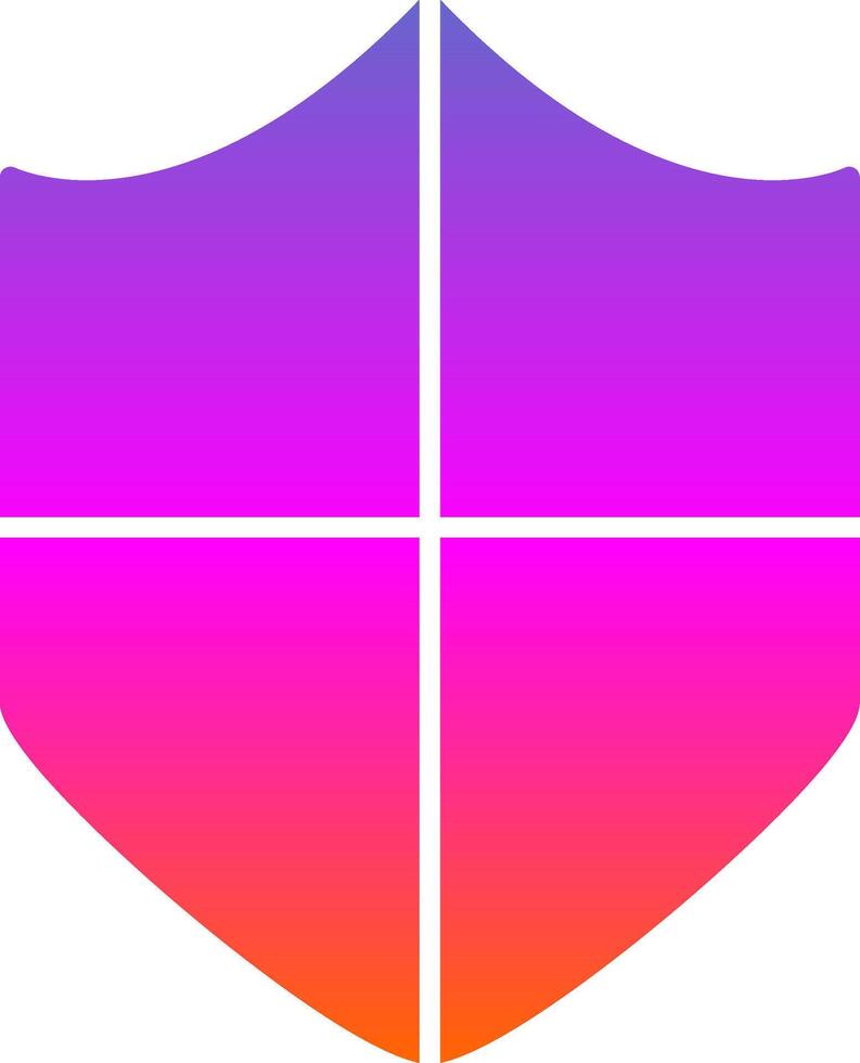 Shield Glyph Gradient Icon vector