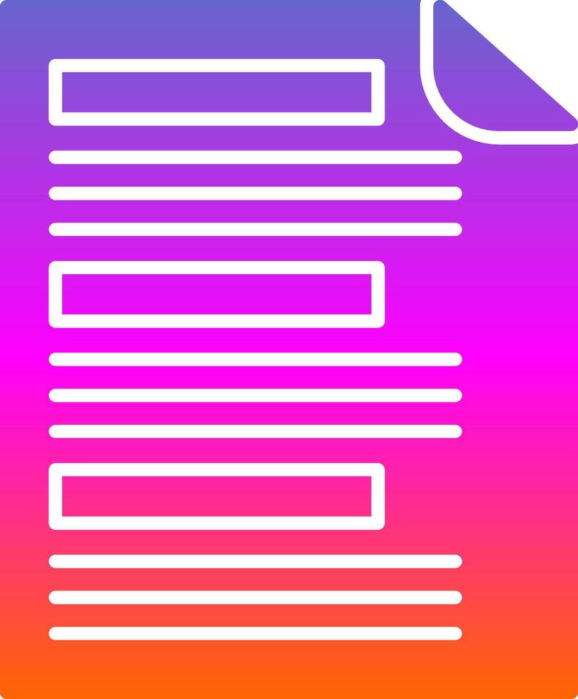 Report Glyph Gradient Icon vector