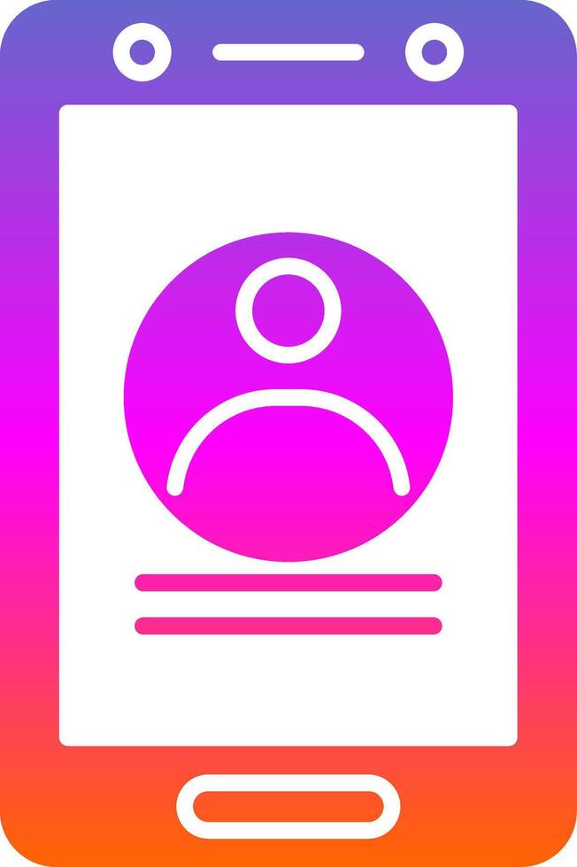 Avatar Glyph Gradient Icon vector