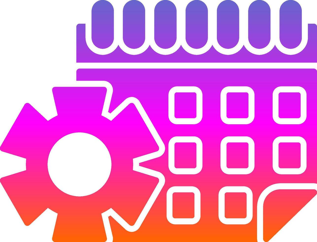 Calendar Glyph Gradient Icon vector