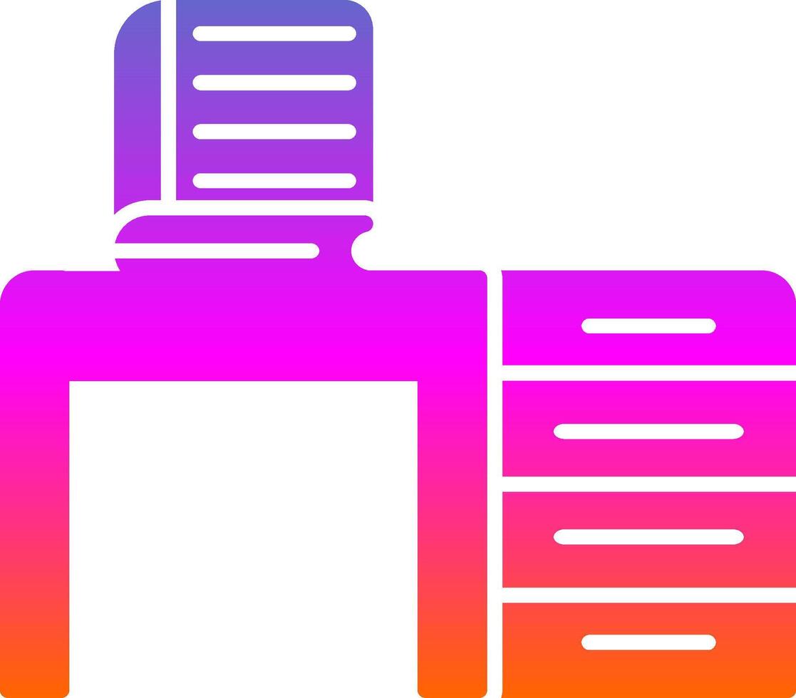 Table Glyph Gradient Icon vector