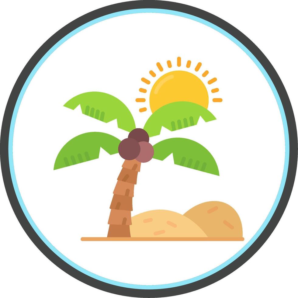 Oasis Flat Circle Uni Icon vector