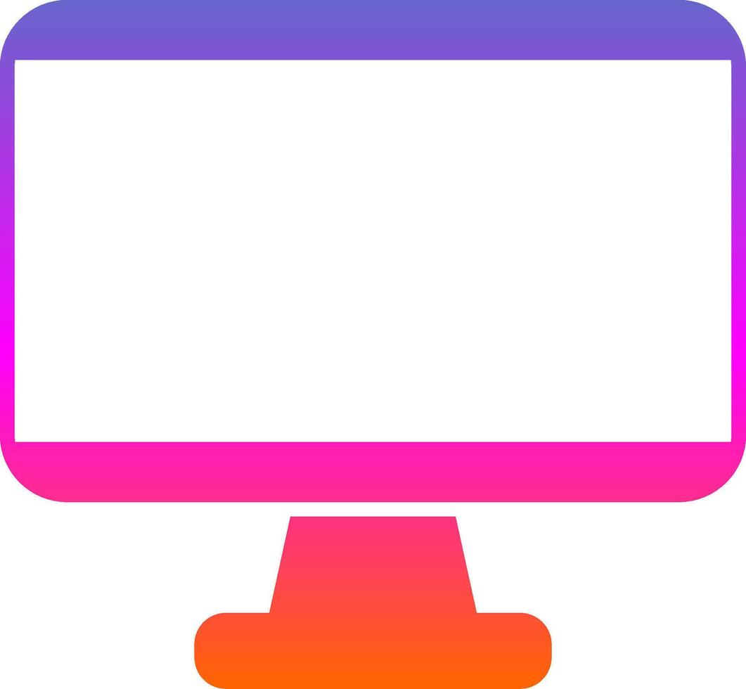 Monitor Glyph Gradient Icon vector
