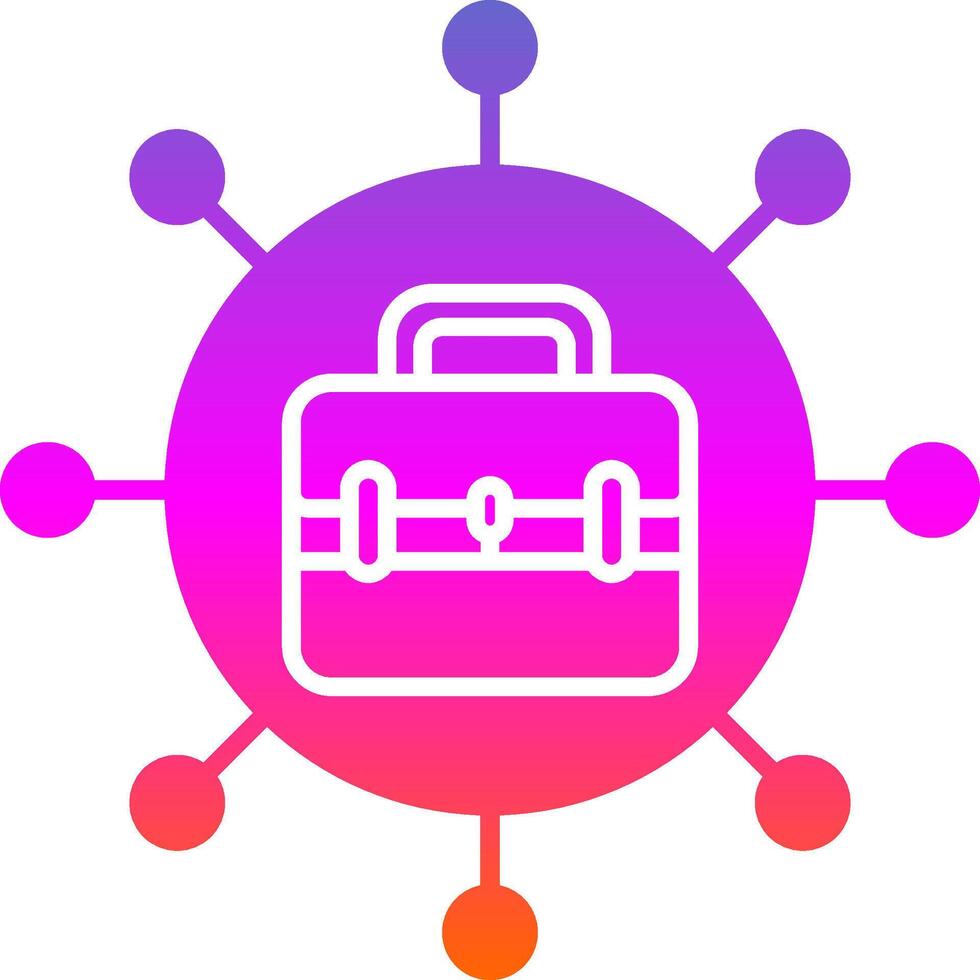 Briefcase Glyph Gradient Icon vector