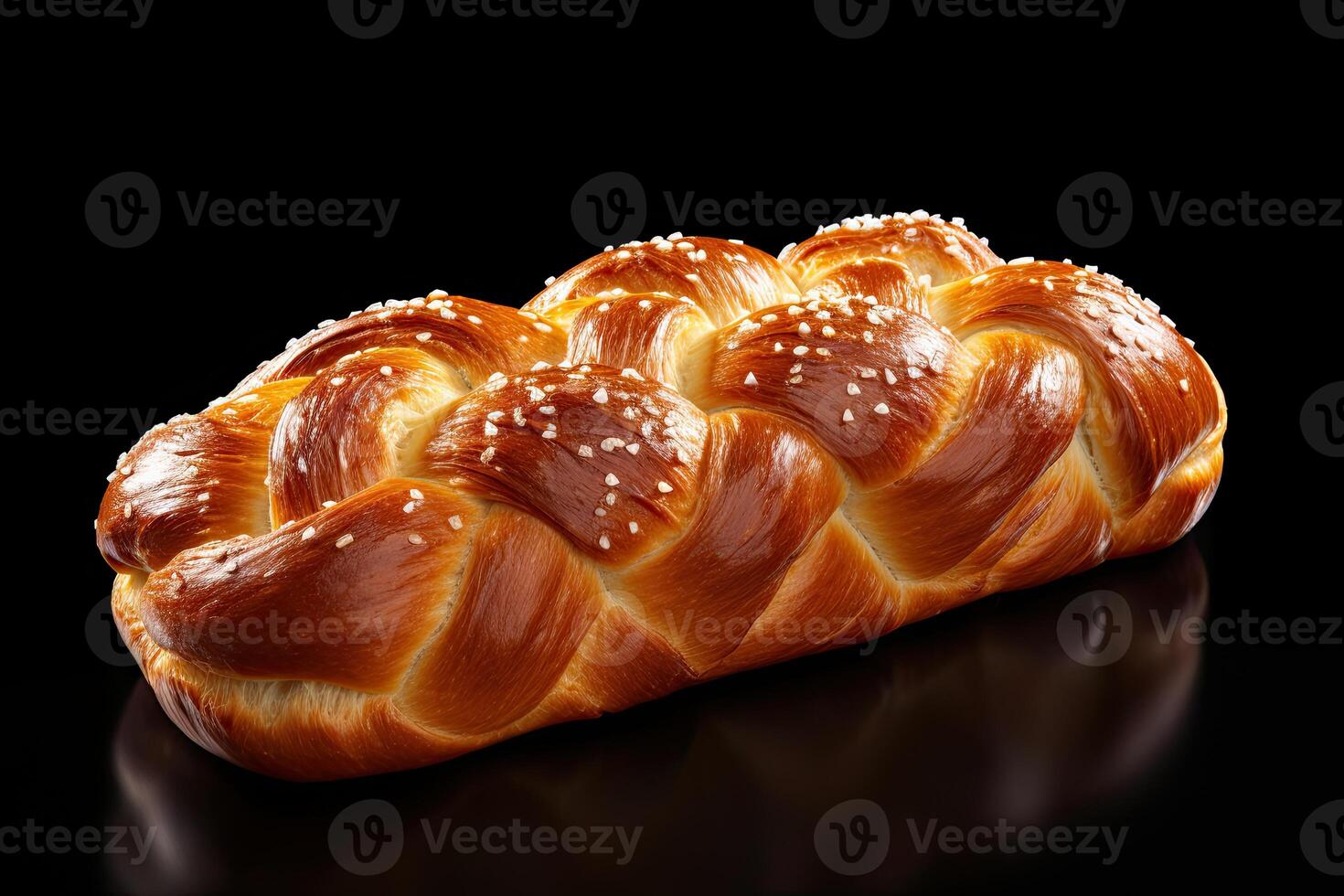 AI generated pretzel bread closeup photo