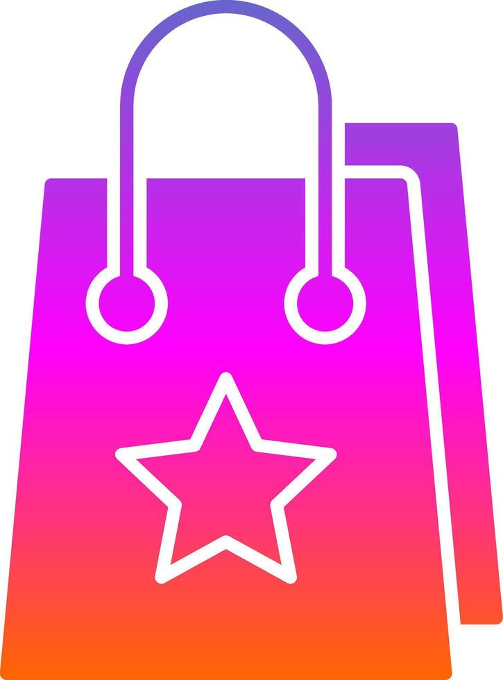 Shopping Bag Glyph Gradient Icon vector