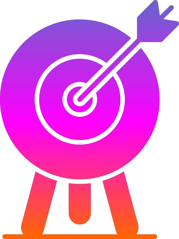 Target Glyph Gradient Icon vector