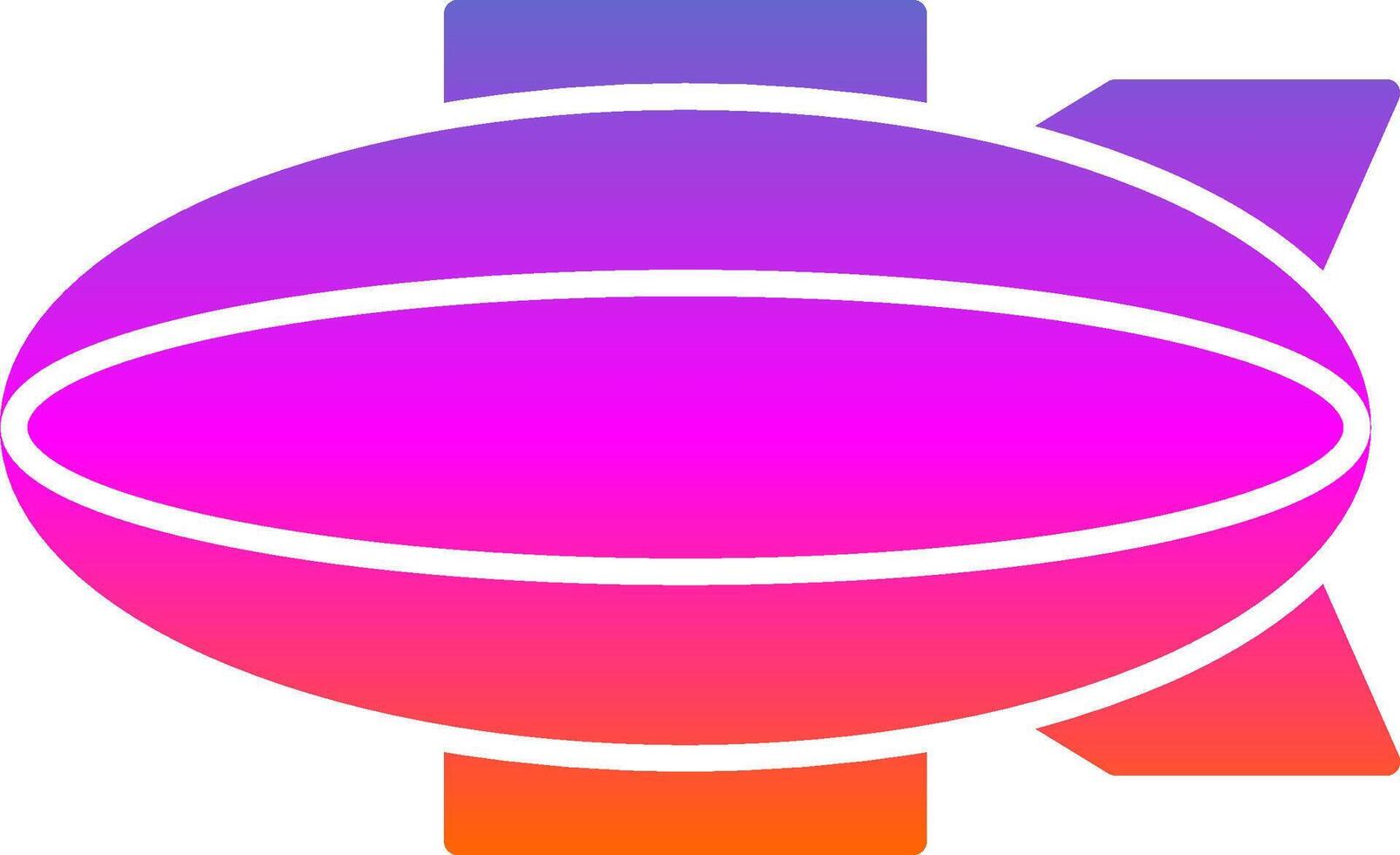 Blimp Glyph Gradient Icon vector