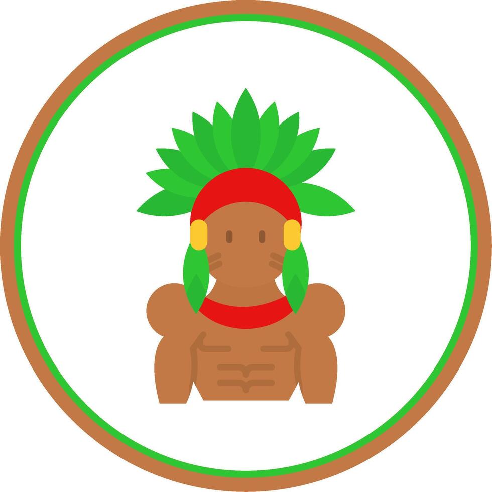 Indian Flat Circle Uni Icon vector