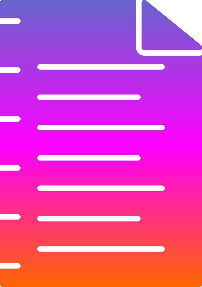 Notebook Glyph Gradient Icon vector