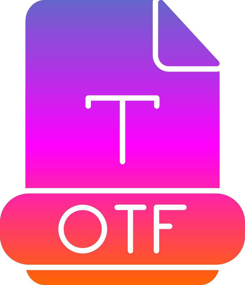 Otf Glyph Gradient Icon vector